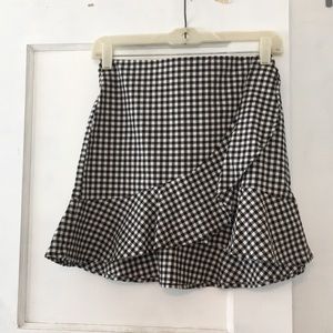 Gingham Ruffle Skirt